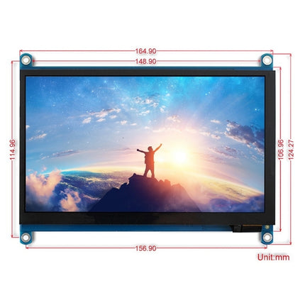 WAVESHARE 7 inch HDMI LCD (H) IPS 1024x600 Capacitive Touch Screen, 7 inch