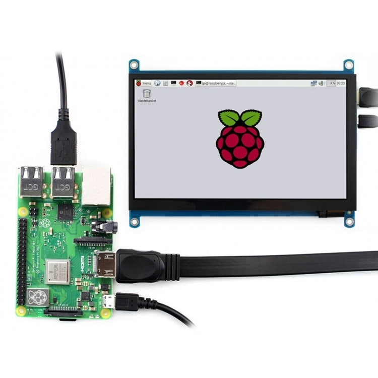 WAVESHARE 7 inch HDMI LCD (H) IPS 1024x600 Capacitive Touch Screen, 7 inch