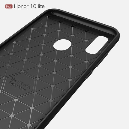 Carbon Fiber Texture TPU Shockproof Case For Huawei Honor 10 Lite / P Smart 2019