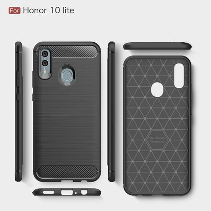 Carbon Fiber Texture TPU Shockproof Case For Huawei Honor 10 Lite / P Smart 2019, For Huawei Honor 10 Lite / P Smart 2019, Huawei Honor 10 Lite / P Smart 2019
