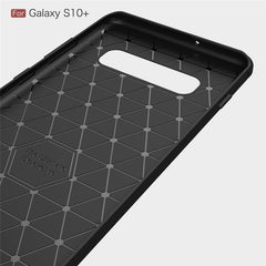 Brushed Texture Carbon Fiber TPU Case for Galaxy S10+