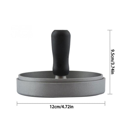 Household Food Grade Aluminum Alloy Kitchen Non-stick Coating Pressure Meat Patty Cake Hamburger Mold with 40 PCS Sided Silicone Papers, 1PC Black Handle