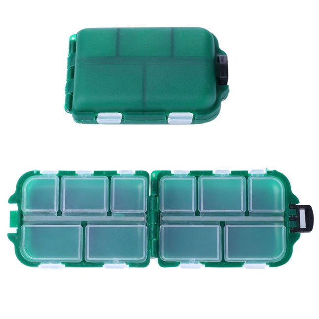 HENGJIA qt061-1 Ten Grid Clamshell Fishing Gear Storage Fishing Tackle Box, qt061-1
