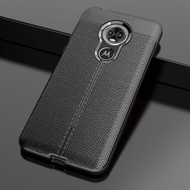 Litchi Texture TPU Shockproof Case for MOTO E6