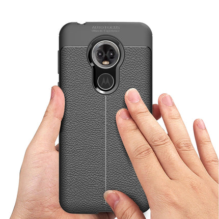 Litchi Texture TPU Shockproof Case for MOTO E6