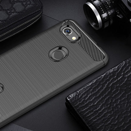 Brushed Texture Carbon Fiber Shockproof TPU Case for Google Pixel 3 Lite