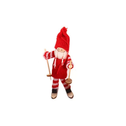 Creative Christmas Decoration Wooden Ski Doll