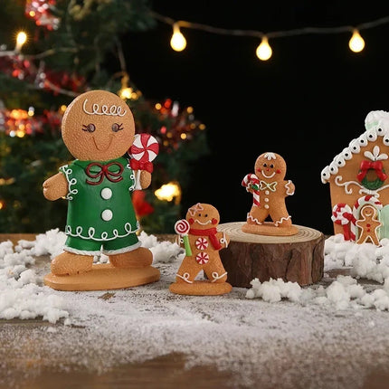 New Christmas Gingerbread Man Decoration Creative Cartoon Gingerbread Man Christmas Atmosphere Layout Decorative Small Ornaments