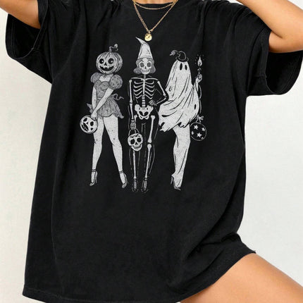 Summer Loose Short Sleeves T-shirt Men's And Women's Round Neck