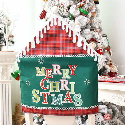 Christmas Decoration English Alphabet Chair Cover