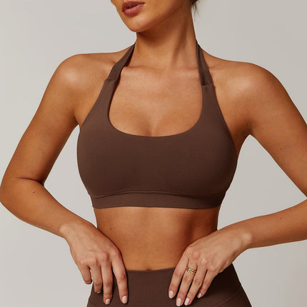 Halter Yoga Underwear Women's Hollow Sports Workout Bra
