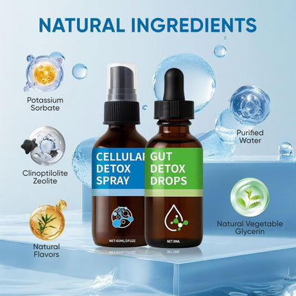 Aacnre Zeolite Detox Pack – Drops & Spray for Detox, Cleanse & Gut Health