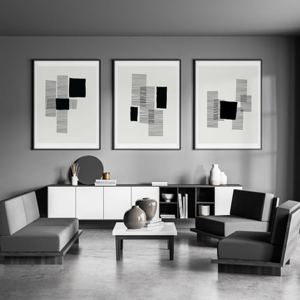 Abstract Art Painting | Set of 3 Abstract Wall art Prints