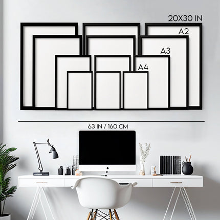 Abstract Framed Wall Art | Set of 3 Abstract Wall art Prints