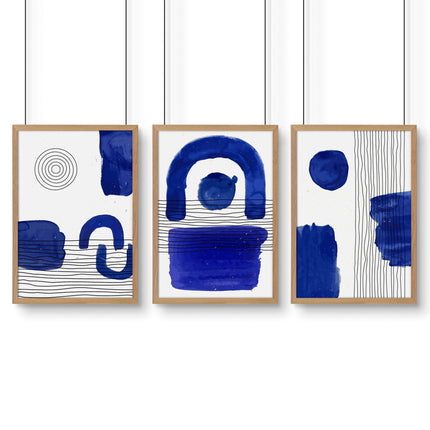Abstract Framed Wall Art | Set of 3 Abstract Wall art Prints