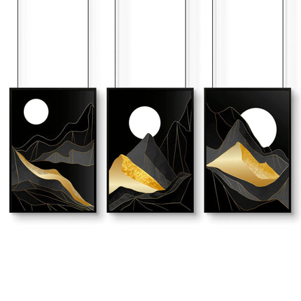 Abstract landscape | set of 3 wall art prints