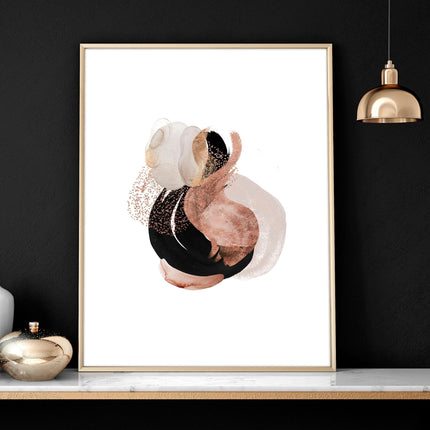 3 Set Wall Art – Abstract Blue Pink & Gold Prints