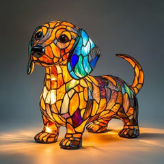 Illuminated Dog Lamp - Decorative Resin Animal Night Light | 26 Breed Designs