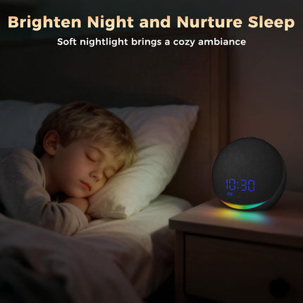 Acedeck Sound Machine Alarm Clock for Bedroom — 25 Sleep Sounds + Gentle Wake & Bluetooth Speaker