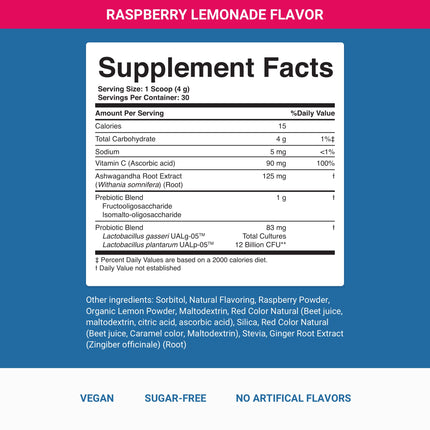Nighttime Complete by ActivatedYou – Raspberry Lemonade with Ashwagandha, Prebiotics & Probiotics