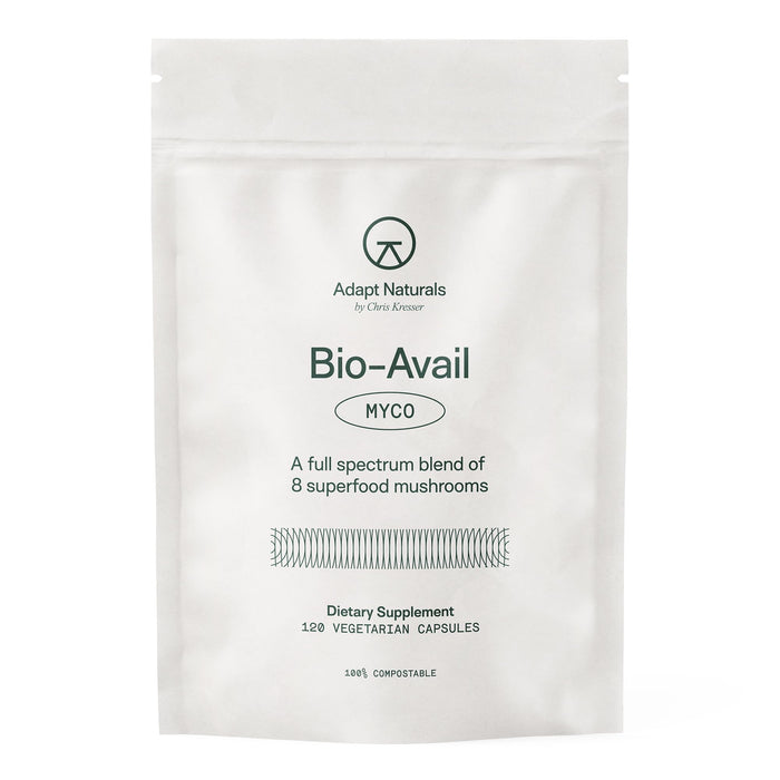 Adapt Naturals Bio-Avail Myco – 8-in-1 Bioavailable Mushroom Supplement | 120 Capsules