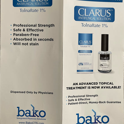 Clarus Solution Antifungal 1% – Advanced Footcare | 0.5 fl oz