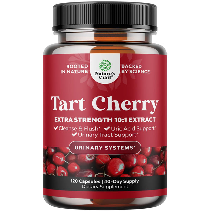 Advanced Tart Cherry Extract Capsules - 750mg | Uric Acid & Joint Support | 120 Count