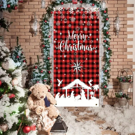 Christmas Curtain Decoration Hanging Cloth Background