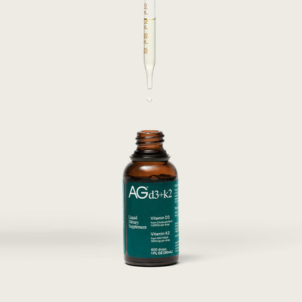 AG1 Vitamin D3 K2 Drops – 1000IU D3, 100mcg K2 per Serving | Supports Bone Density