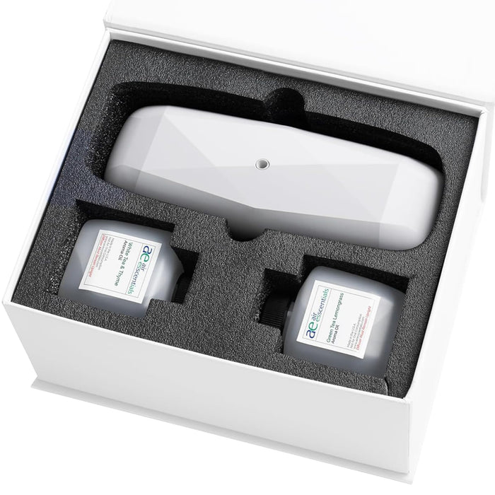 Air Esscentials Diamond Gift Set - Bluetooth Diffuser with 2 Signature Scents (White)