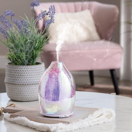 Airome Iridescent Medium Ceramic Diffuser - 100 mL, 8 LED Colors, Auto Shut-Off