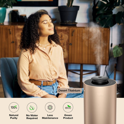 Airversa Waterless Essential Oil Diffuser – ANX Premium Metal Space Grey, 3 Mist Levels, 3 Timers