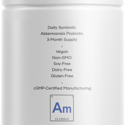 Codeage Akkermansia Muciniphila Probiotic Supplement - 3-Month Supply - 100 Million AFUs - Gluten-Free