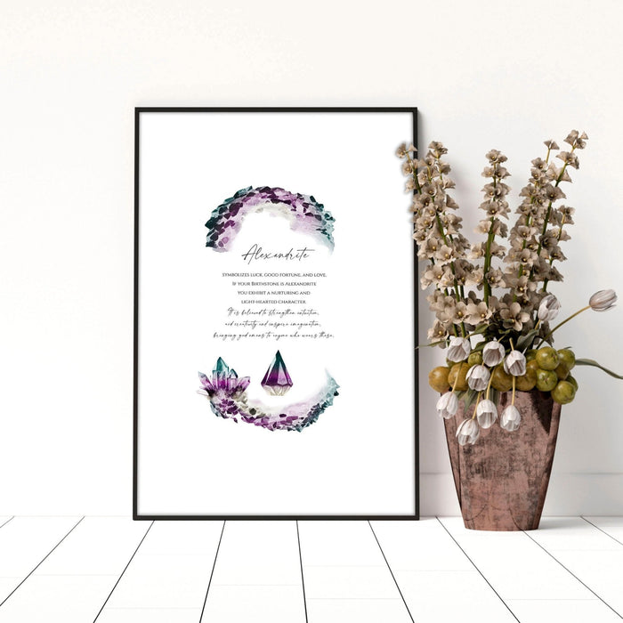Alexandrite June Birthstone | wall art print