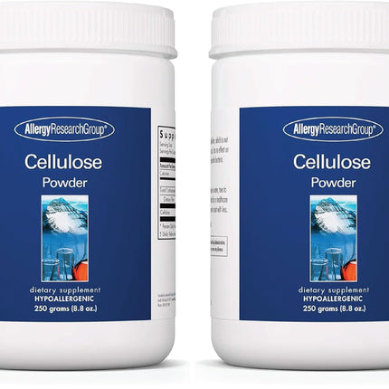 Allergy Research Group Cellulose Powder - Microcrystalline Cellulose, 2000mg Insoluble Fiber - 8.8 oz (Pack of 2)