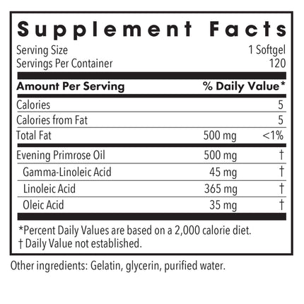 Allergy Research Group EPO Evening Primrose Oil 500mg – 120 Softgels