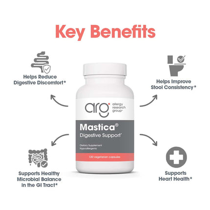Allergy Research Group Mastica - 500 mg Mastic Gum Capsules for Digestive Support (120 Count)