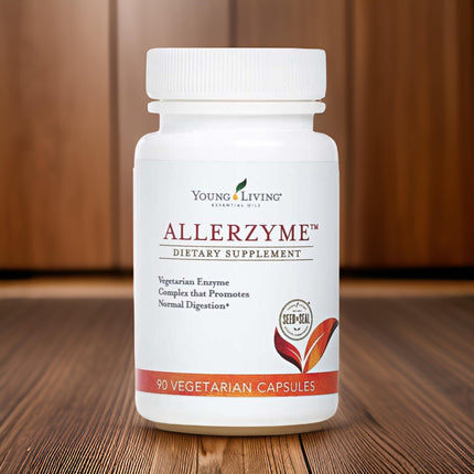 Young Living Allerzyme - 90 Ct Vegetarian Digestive Enzyme Capsules with Tarragon & Ginger