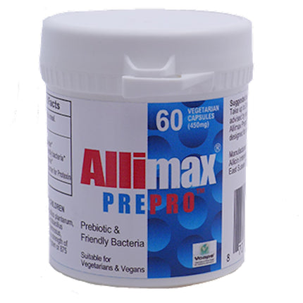ALLIMAX PrePro - 60 Caps | Stabilized Allicin Plus Prebiotics, Probiotics & Digestive Enzymes