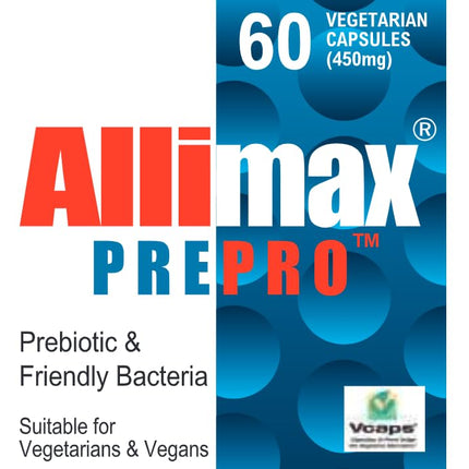 ALLIMAX PrePro - 60 Caps | Stabilized Allicin Plus Prebiotics, Probiotics & Digestive Enzymes