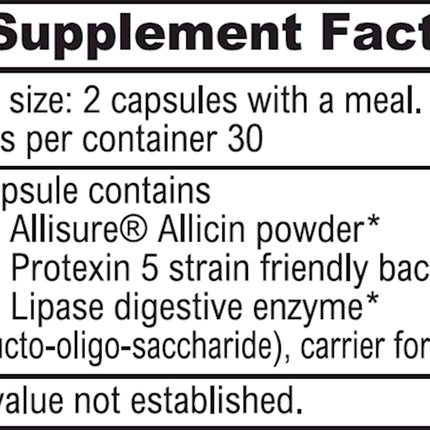 ALLIMAX PrePro - 60 Caps | Stabilized Allicin Plus Prebiotics, Probiotics & Digestive Enzymes