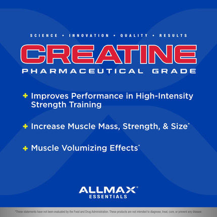ALLMAX Essentials CREATINE 1000 g Powder – Improves Performance, 200 Servings, Vegan & Gluten Free