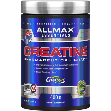 ALLMAX Essentials Creatine - 400 g Powder | Performance & Training Intensity | Vegan & Gluten Free | 80 Servings