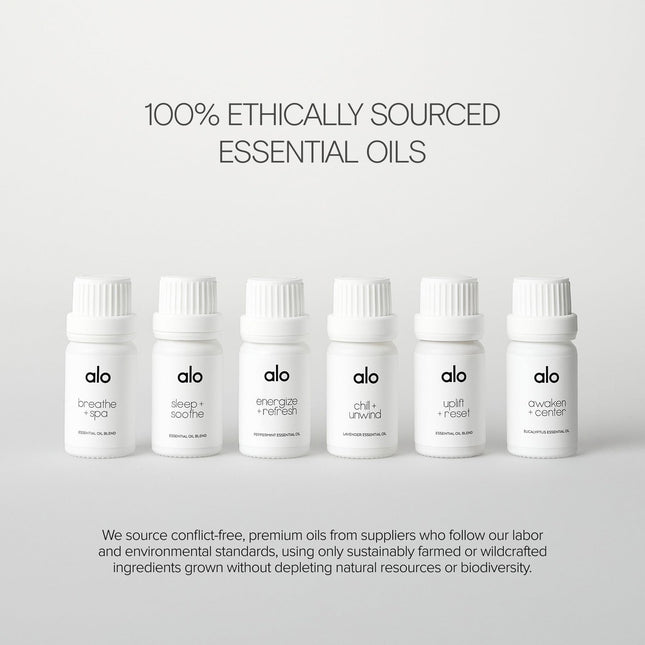 ALO Essential Oil Collection | 6 Essential Oils for Energy, Balance & Relaxation | Boxed Gift Set