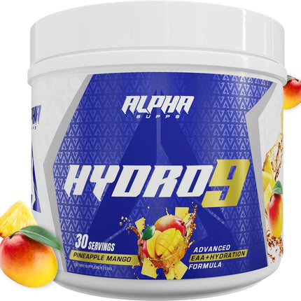Hydro 9 Aminos EAA + Hydration Powder – Pineapple Mango (30 Servings) | Alpha Supps