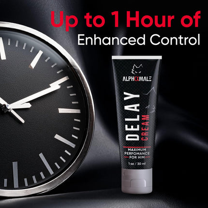 AlphaMale Delay Cream for Men – Numbing Formula for Climax Control & Longer Endurance