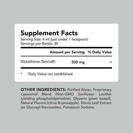 AMANDEAN Liposomal Glutathione 500mg (Setria) – Immune Support & Brain Health