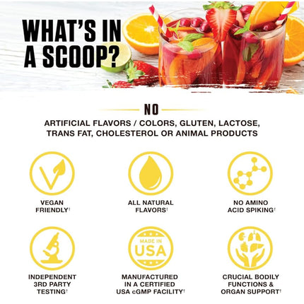 Ambrosia Nektar – Daily Organ Support Superfood Powder (13 Ingredients) | Honey Lemon | 30 Servings