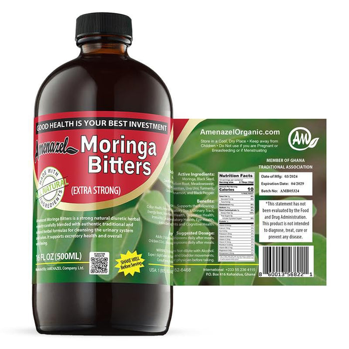 Amenazel Organic Moringa Bitters, 16 fl oz