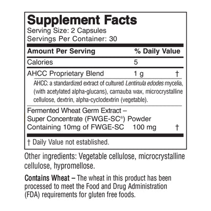 American BioSciences ImmPower Plus – AHCC & Fermented Wheat Germ Extract Immune Support, 550mg Capsule, 60 Veggie Caps